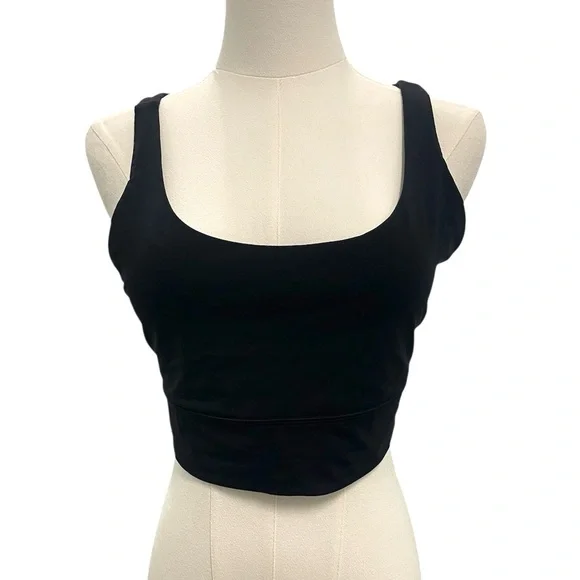 Women’s Lululemon Energy Black Sports Bra Sz 12 training gym workout pilates - Picture 4 of 9